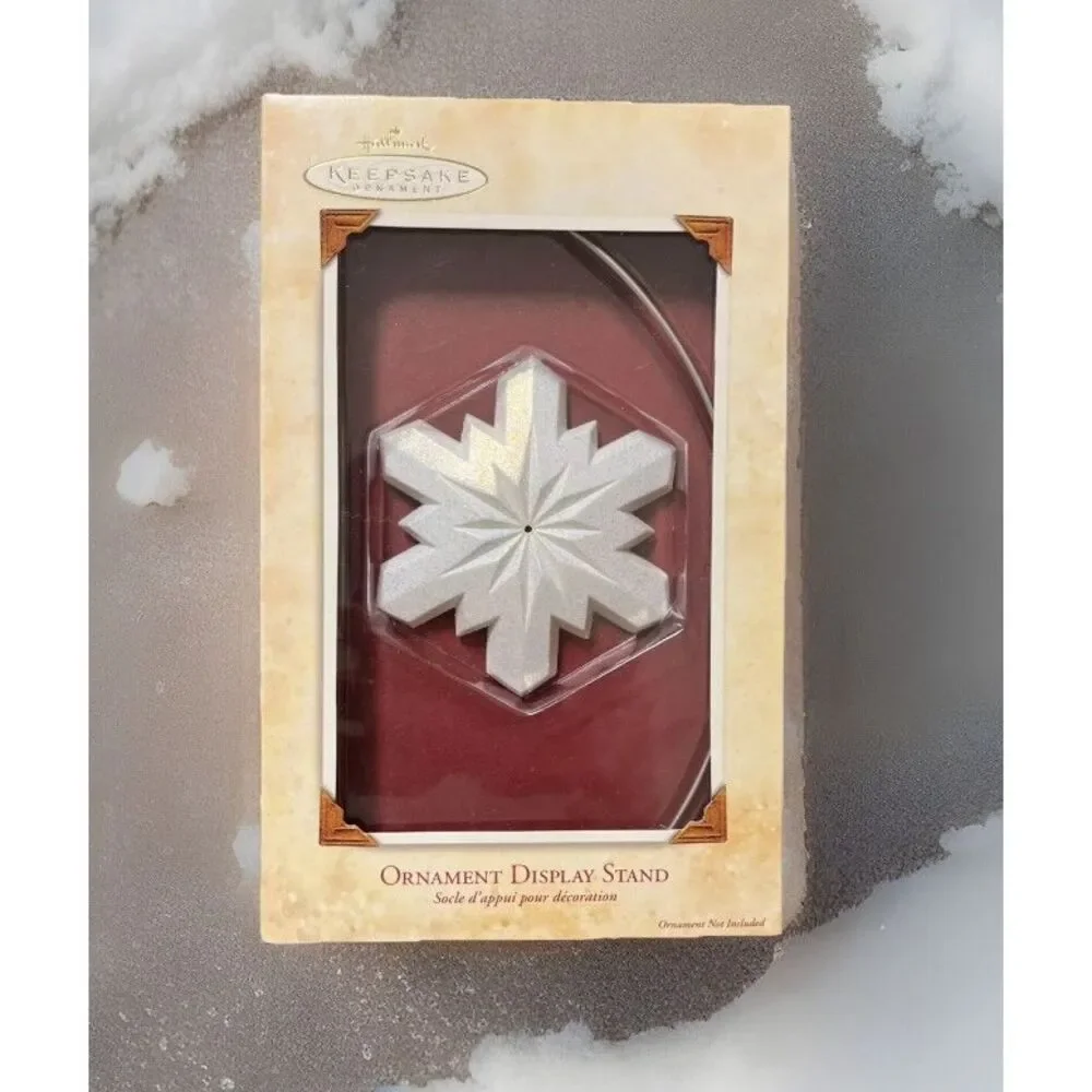 Hallmark Keepsake‎ 2002 Snowflake Base Ornament Display Stand - Vintage NEW